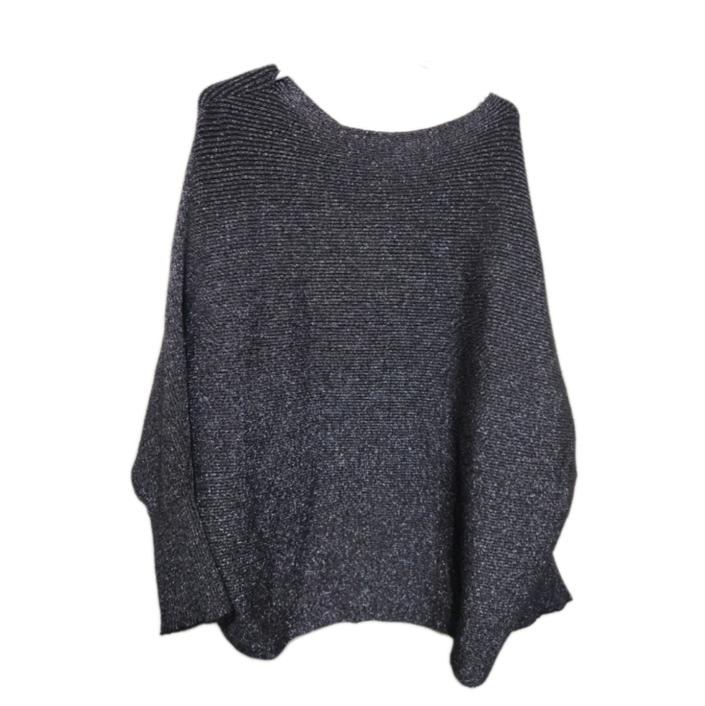 Philosophy Black Metallic Knit Sweater Size 2x